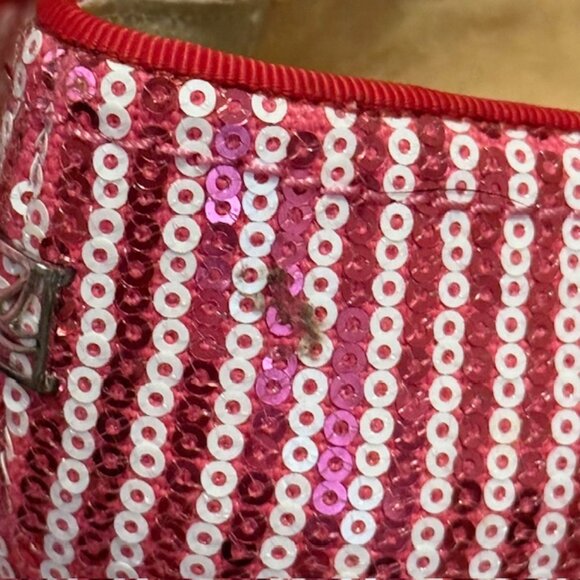 Sperry Top-Sider Bliss Berry & White Striped Sequin Flats Shoes Women SIZE 6.5 - Picture 13 of 14